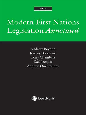 cover image of Modern First Nations Legislation Annotated